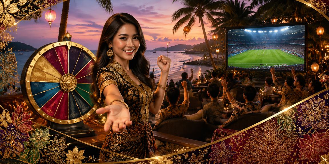 Meja roulette kasino langsung dengan suasana batik di Langkawi